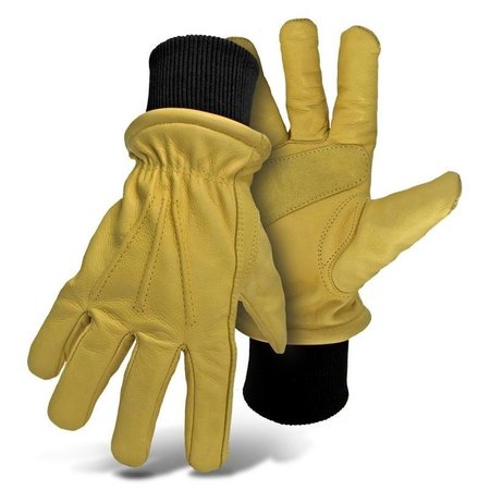 BOSS 4190M Driver Gloves, M, Keystone Thumb, Knit Wrist Cuff, Cow Leather 4190M